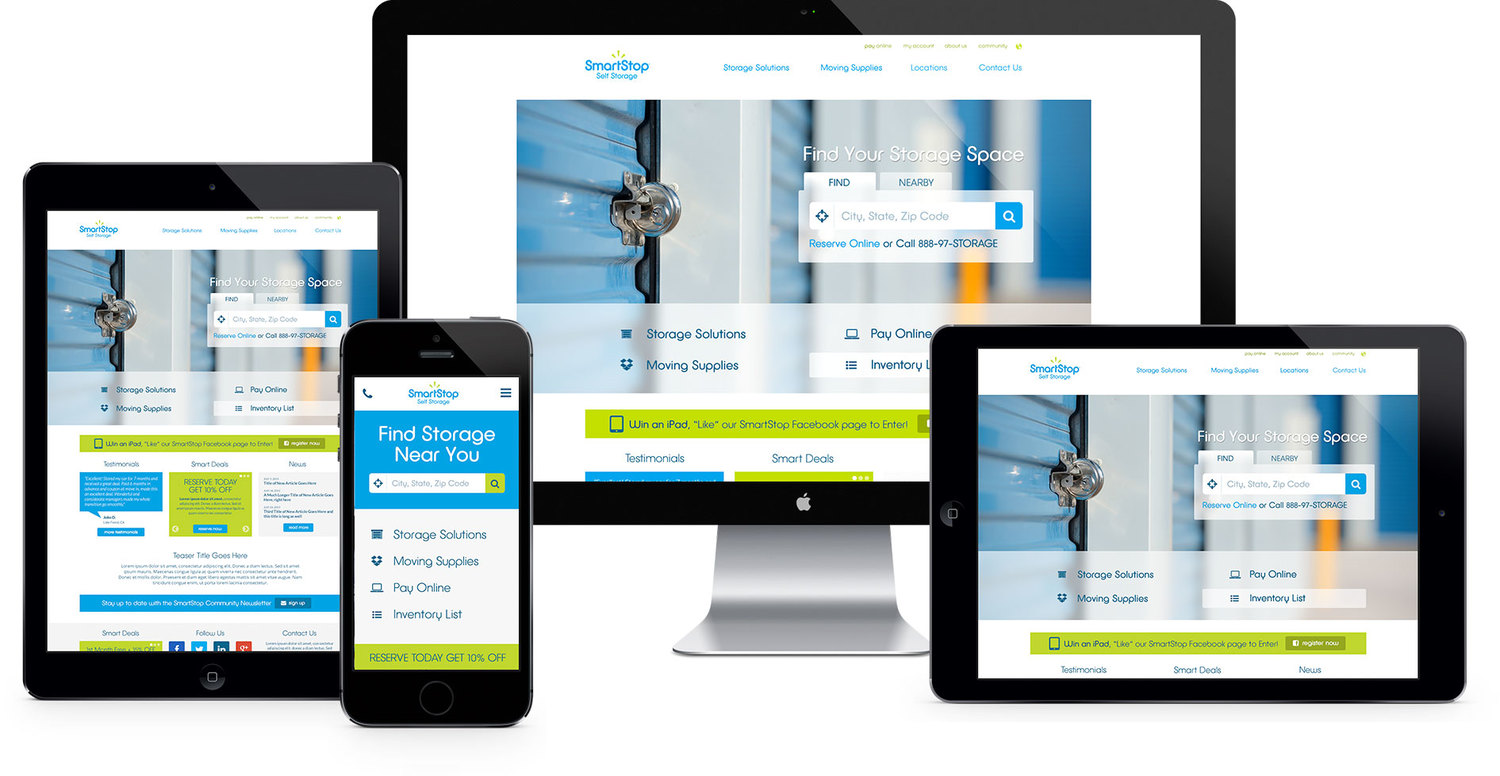 SmartStop Self Storage - multi-device responsive platform